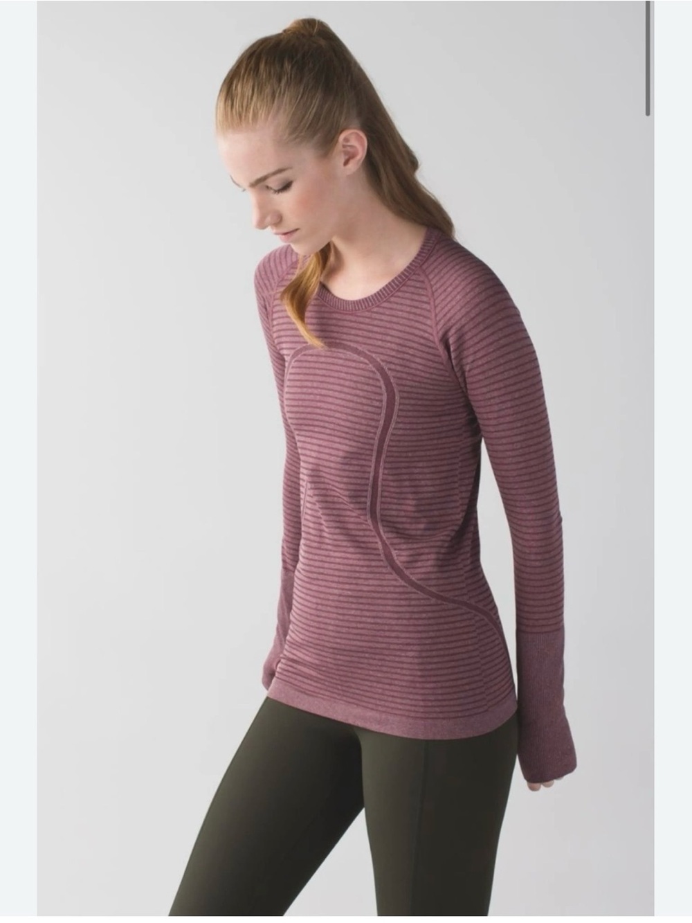 Lululemon Swiftly Tech Long Sleeve Crew Workout Top Size Unknown